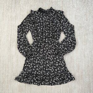 Inspired Hearts Boho Floral Ruffle Long Sleeve Summer Dress M